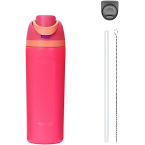 Insulated Stainless Steel Water Bottle with Straw, 24 oz, Reusable Sports and Travel Bottle for School, Kids, and Outdoors - Leakproof and BPA-Free (PINK) in Kuwait
