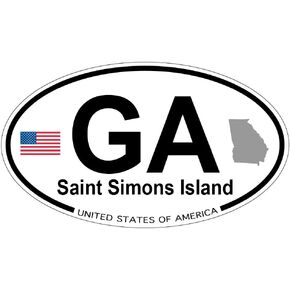 Saint Simons Island, Georgia Oval Sticker in Kuwait