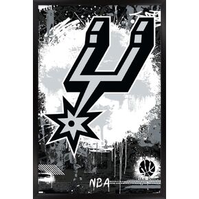 ملصق حائط من Trends International NBA San Antonio Spurs - شعار الحد الأقصى 23، مقاس 22.4 طول × 14.7 عرض، إصدار بإطار أسود in Kuwait