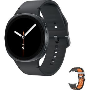 ساعة Samsung Galaxy Watch 8 (2025) الذكية بلوتوث، الإصدار العالمي - تتبع اللياقة البدنية والنوم، نقاط الطاقة، مراقب معدل ضربات القلب، متوافق مع Android (ليس لنظام iOS) + سوار رياضي إضافي (جرافيت، 40 مم) in Kuwait