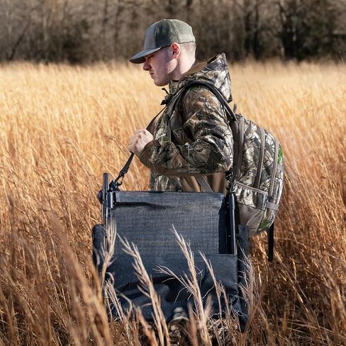 TIDEWE Heated Hunting Chair with Battery-ThermoCore Series, 360 Silent Swivel, 3 Heat Levels & Dual Heating Zones, 4 Adjustable Legs with Armrests, Stable Hunting Ground Chair in Saudi Arabia