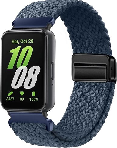 حزام مجدول من النايلون متوافق مع Galaxy Fit 3، حزام بإبزيم مغناطيسي مرن لهاتف Galaxy Fit 3 SM-R390 in Kuwait