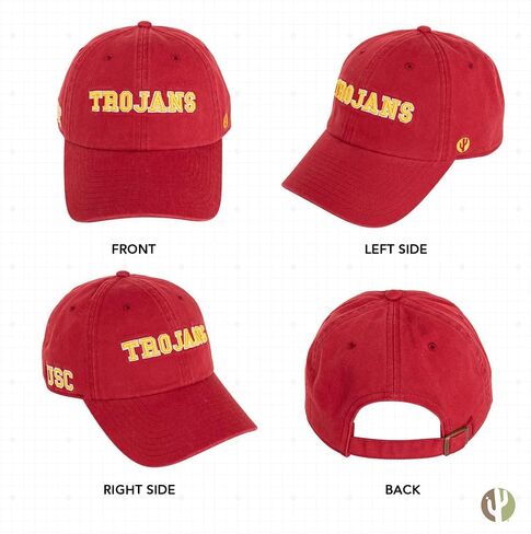 Desert Cactus USC Baseball Hat University of Southern California Trojans Brimmed Embroidered Hats Cap Adjustable Cloth Strap Adult (Style D1) Red in Saudi Arabia