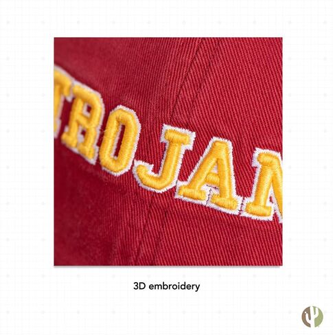 Desert Cactus USC Baseball Hat University of Southern California Trojans Brimmed Embroidered Hats Cap Adjustable Cloth Strap Adult (Style D1) Red in Saudi Arabia