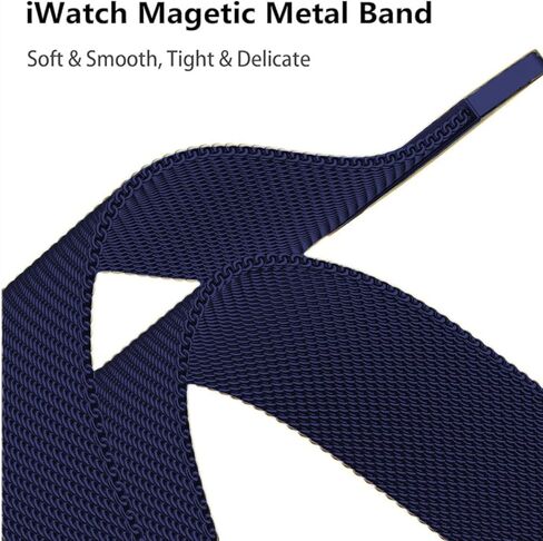 Stainless Steel Mesh Loop for Apple Watch Band 38mm 40mm 41mm 42mm(Series 10), Magnetic Clasp Replacement Bands for iWatch Ultra Series 9 8 SE 7 6 5 4 Women & Men in Saudi Arabia