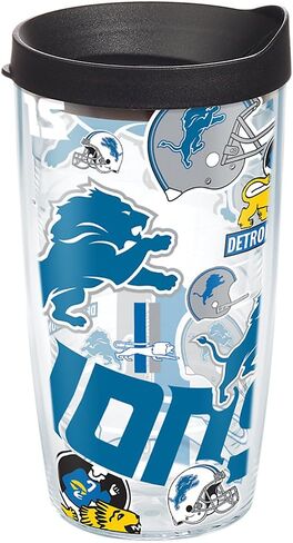 Tervis مصنوع في الولايات المتحدة الأمريكية مزدوجة الجدران ديترويت ليونز كوب تومل المعزول مع العزلة يحافظ على المشروبات الباردة والساخنة ، 24 أوقية ، في كل مكان in Saudi Arabia