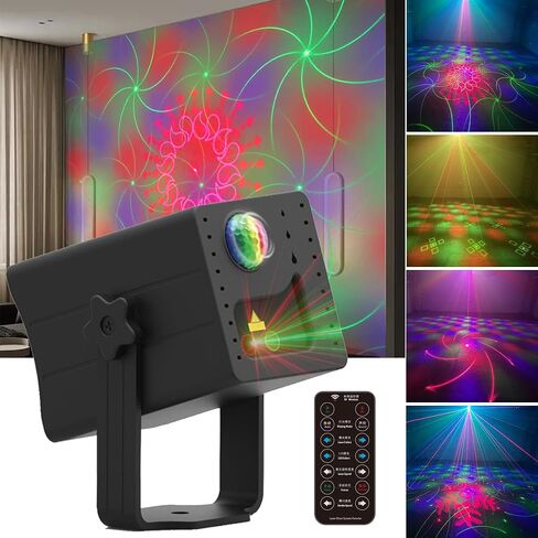 محمولة إعادة شحن RGB LASER LIGHT LIGHT SOUND SOUNDOWOR DJ DISCO Stage Party Decorations Pub KTV BAR DAIF in Kuwait