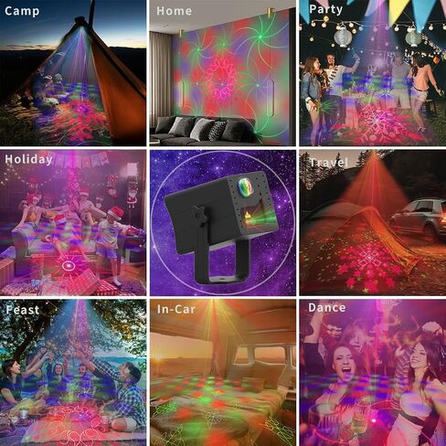 محمولة إعادة شحن RGB LASER LIGHT LIGHT SOUND SOUNDOWOR DJ DISCO Stage Party Decorations Pub KTV BAR DAIF in Kuwait