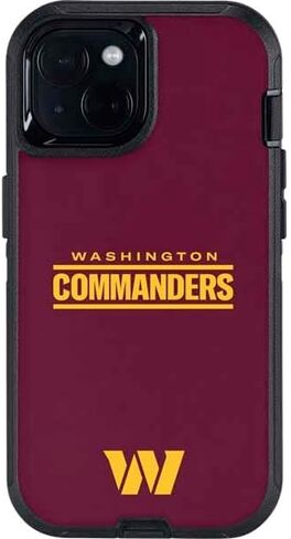غلاف هاتف Skinit متوافق مع OtterBox Defender iPhone 14 - تصميم سلسلة أداء NFL Washington Commanders المرخص رسميًا in Saudi Arabia