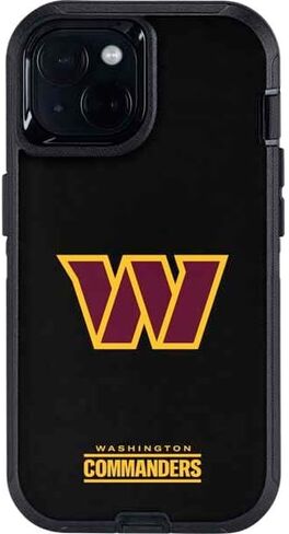 Skinit Decal Phone Skin Compatible with OtterBox Defender iPhone 13 - Officially Licensed NFL Washington Commanders Black Background Design in Saudi Arabia