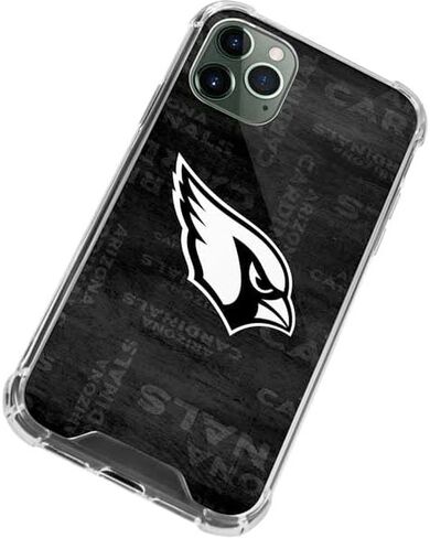 Skinit Clear Phone Case Compatible with iPhone 11 Pro Max - Officially Licensed NFL Arizona Cardinals Black & White Design in Saudi Arabia