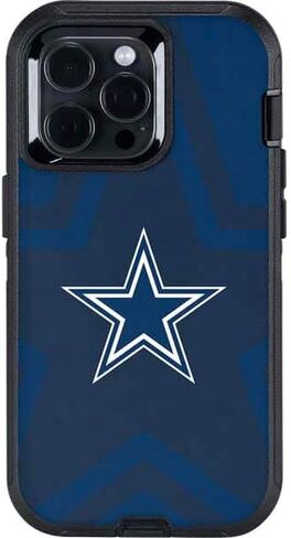 غلاف هاتف Skinit متوافق مع OtterBox Defender iPhone 13 Pro Max - تصميم رؤية مزدوجة مرخص رسميًا من NFL Dallas Cowboys in Saudi Arabia