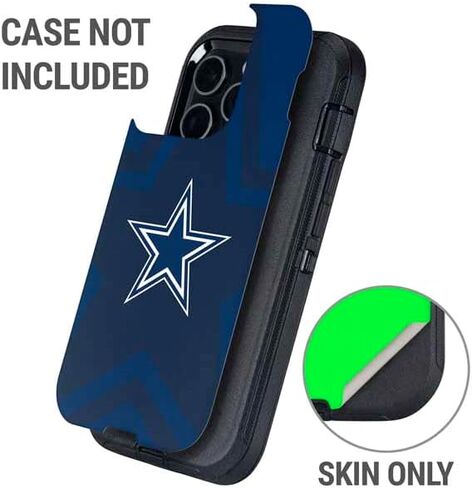 غلاف هاتف Skinit متوافق مع OtterBox Defender iPhone 13 Pro Max - تصميم رؤية مزدوجة مرخص رسميًا من NFL Dallas Cowboys in Saudi Arabia