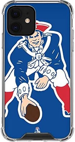 Skinit Clear Phone Case Compatible with iPhone 12 - Officially Licensed NFL New England Patriots Retro Logo Design in Saudi Arabia