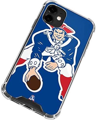 Skinit Clear Phone Case Compatible with iPhone 12 - Officially Licensed NFL New England Patriots Retro Logo Design in Saudi Arabia