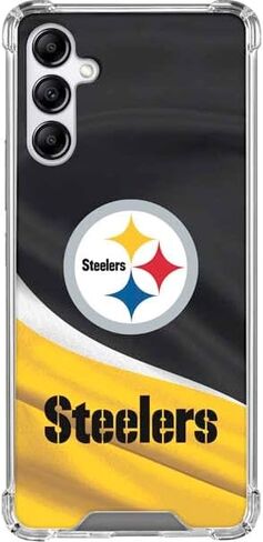 Skinit Clear Phone Case Compatible with Galaxy A15 5G - Officially Licensed NFL Pittsburgh Steelers Design in Saudi Arabia