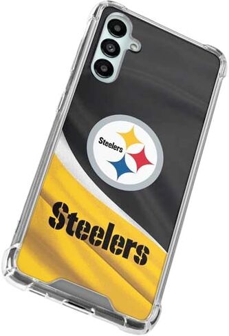 Skinit Clear Phone Case Compatible with Galaxy A15 5G - Officially Licensed NFL Pittsburgh Steelers Design in Saudi Arabia