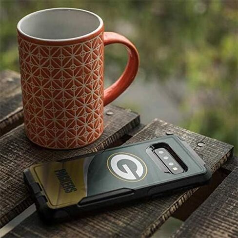 ملصق Skinit متوافق مع OtterBox Commuter Galaxy S10 Plus - تصميم Green Bay Packers المرخص رسميًا من الدوري الوطني لكرة القدم الأمريكية in Saudi Arabia