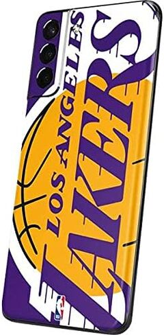 Skinit Decal Phone Skin Compatible with Samsung Galaxy S21 Plus 5G - Officially Licensed NBA Los Angeles Lakers Large Logo Design in Saudi Arabia