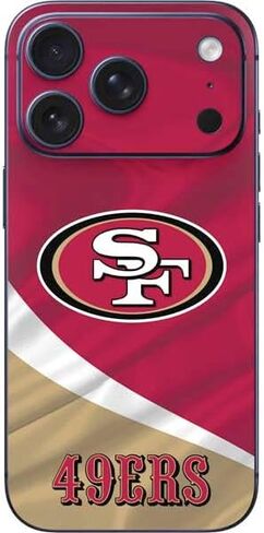 ملصق هاتف Skinit متوافق مع iPhone 17 Pro - تصميم شعار كبير مرخص رسميًا من NFL San Francisco 49ers in Saudi Arabia