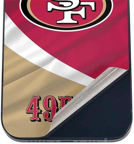 ملصق هاتف Skinit متوافق مع iPhone 17 Pro - تصميم شعار كبير مرخص رسميًا من NFL San Francisco 49ers in Saudi Arabia