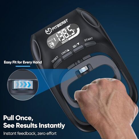 FitBeast Grip Strength Tester Set with Hand Strengthening Tools – Track Progress, Build Strength & Support Hand Recovery (3-in-1 Kit) in Saudi Arabia