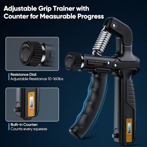 FitBeast Grip Strength Tester Set with Hand Strengthening Tools – Track Progress, Build Strength & Support Hand Recovery (3-in-1 Kit) in Saudi Arabia