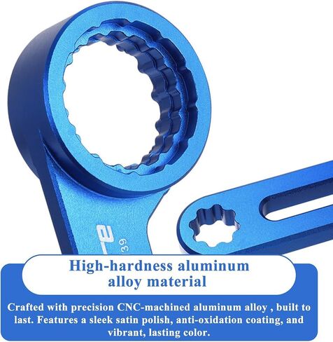 6-in-1 Bike Crank Removal Tool Bottom Bracket Removal Tool for 12/16-Notch 39/41/44/46/49mm Bottom Bracket Wrench Compatible with Shimano, SRAM DUB, FSA, Rotor, Truvativ GXP, Chris King in Kuwait