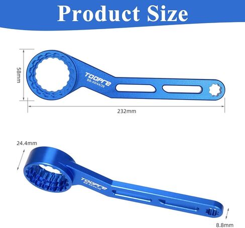 6-in-1 Bike Crank Removal Tool Bottom Bracket Removal Tool for 12/16-Notch 39/41/44/46/49mm Bottom Bracket Wrench Compatible with Shimano, SRAM DUB, FSA, Rotor, Truvativ GXP, Chris King in Kuwait