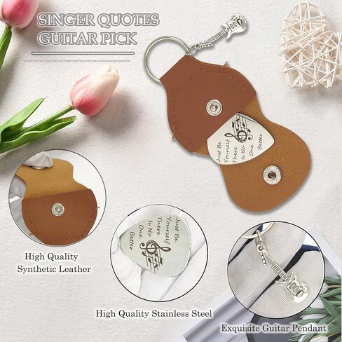 Stainless Steel Engraving Guitar Pick, Singer Quotes 'just Be Yourself There Is No One Better' Guitar Pick Gift for Friend Fans Musician Guitar Player Birthday Gifts in Saudi Arabia