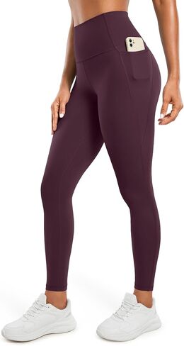 CRZ YOGA Womens Butterluxe Workout Leggings 28 Inches - High Waisted Gym Yoga Pants with Pockets Running Buttery Soft in Saudi Arabia