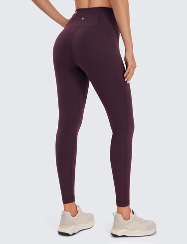 CRZ YOGA Womens Butterluxe Workout Leggings 28 Inches - High Waisted Gym Yoga Pants with Pockets Running Buttery Soft in Saudi Arabia