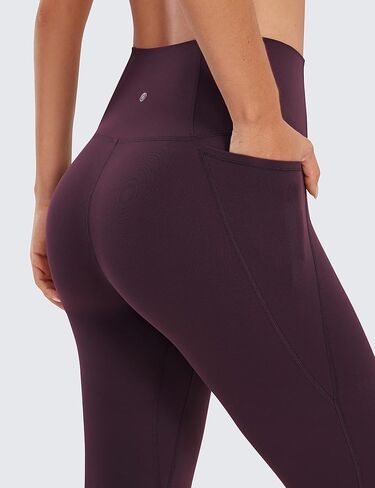 CRZ YOGA Womens Butterluxe Workout Leggings 28 Inches - High Waisted Gym Yoga Pants with Pockets Running Buttery Soft in Saudi Arabia