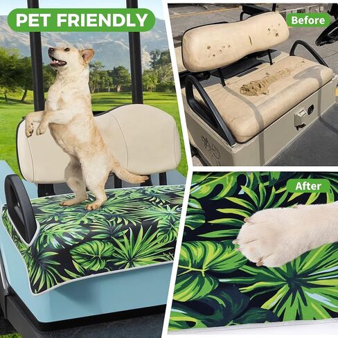 10L0L Universal Golf Cart Seat Covers/Seat Blanket for EZGO TXT/RXV & Club Car DS/Precedent, Breathable Seat Towel/Seat Cushions with Non-Slip Backing, All-Season Comfort (Not for Yamaha) in Saudi Arabia