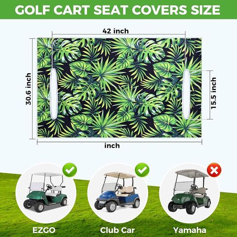 10L0L Universal Golf Cart Seat Covers/Seat Blanket for EZGO TXT/RXV & Club Car DS/Precedent, Breathable Seat Towel/Seat Cushions with Non-Slip Backing, All-Season Comfort (Not for Yamaha) in Saudi Arabia