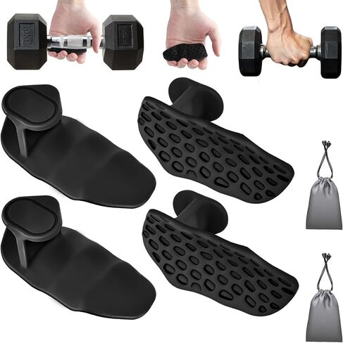 4-PCS Rypt Grip for Weight Lifting Deadlift Rows-Rubber Anti-Slip Ergonomic Lifting Gloves for Men and Women Training Palm Protectors for Gym Intensive Training and Exercise in Saudi Arabia