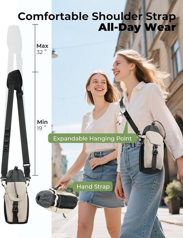 Water Bottle Holder with Strap 40/32 oz Crossbody Water Bottle Purse Bag for Women Men with Phone Pocket for Hiking Walking Gym Cycling in Saudi Arabia