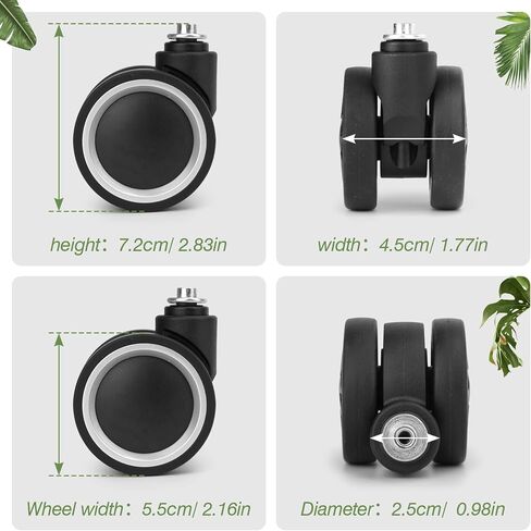 عجلات استبدال الأمتعة ، 2 PCS Universal حقيبة عجلات مزدوجة الصفوف لإصلاح DIY تجنيب العجلات أجزاء الأمتعة البديلة ، V-LN3 in Kuwait