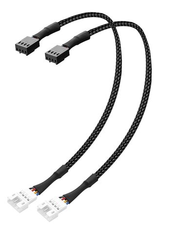 CP Main Chassis Channel Fan Motherboard 2510 4p Male to PH2.0 4p Fanm Fan Adapter لكل من التحكم في سرعة PWM وإشاراته (RPM/Alarm) 30 سم/11.8 في (حزمة 2) (1 إلى 2) in Saudi Arabia