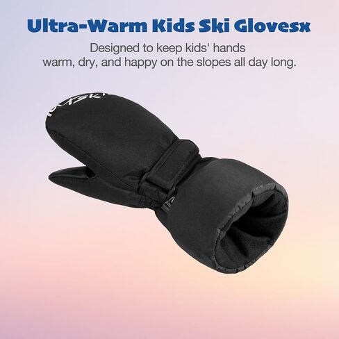 Ski Mittens & Snow Gloves for Men Women Kids - Touchscreen Waterproof Thermal Insulated Winter Gloves for Skiing, Snowboarding and Cold Weather in Saudi Arabia
