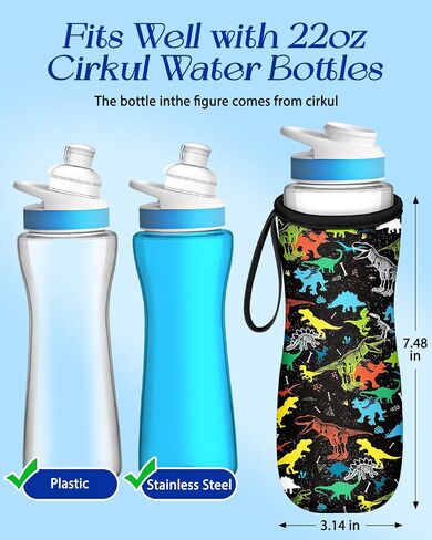 Water Bottle Sleeve for Cirkul 22 oz - Bottles Cover Holder Carrier Bag with Handle Strap in Saudi Arabia