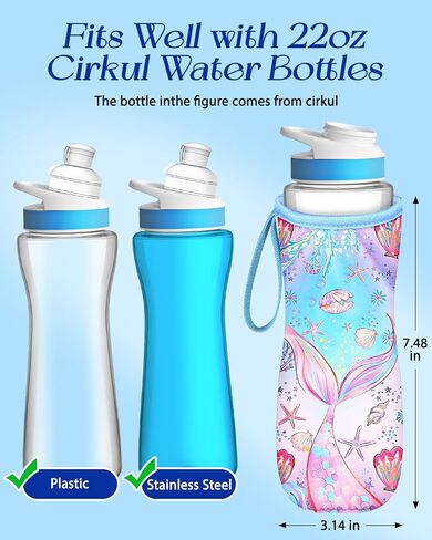 Water Bottle Sleeve for Cirkul 22 oz - Bottles Cover Holder Carrier Bag with Handle Strap in Saudi Arabia