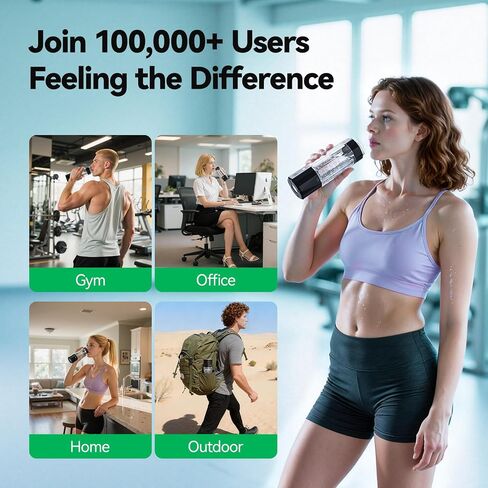 Upgrade Hydrogen Water Bottle - 6400PPB Hydrogen Water Generator, SPE/PEM Certified, 7oz Portable Hydro Water Machine, Perfect for Gym/Travel/Office & Gifts for Friends/Family in Saudi Arabia