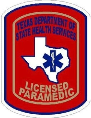 Kramer Reflective State of Texas Licensed Paramedic Sticker for Car Vinyl Decal Window Truck Car Bumper Sticker 4 in. in Saudi Arabia