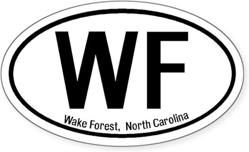 ملصق CafePress Wake Forest، ملصق بيضاوي لمصد السيارة البيضاوي من كارولينا الشمالية in Kuwait