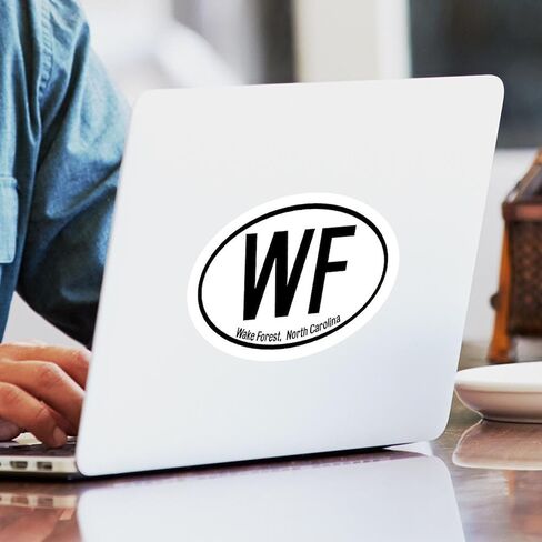 ملصق CafePress Wake Forest، ملصق بيضاوي لمصد السيارة البيضاوي من كارولينا الشمالية in Kuwait