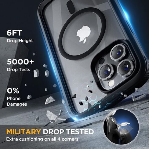 سلسلة Miracase Glass مصممة لـ iPhone 14 Pro Case 6.1 بوصة ، وترقية علبة المصد الكامل للجسم مع واقي شاشة زجاجي مضمّن 9H ، مع حامي عدسة الكاميرا ، الأرجواني الداكن in Saudi Arabia