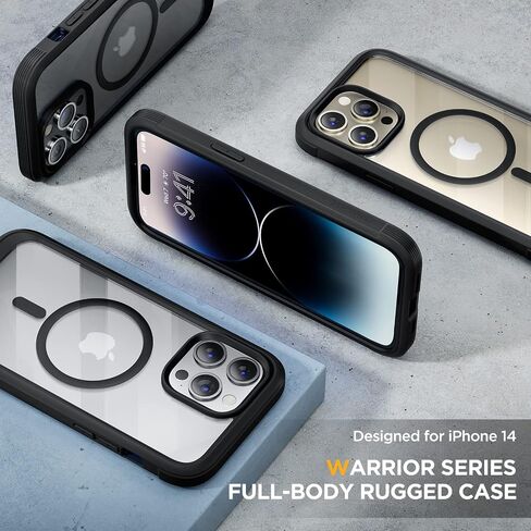 سلسلة Miracase Glass مصممة لـ iPhone 14 Pro Case 6.1 بوصة ، وترقية علبة المصد الكامل للجسم مع واقي شاشة زجاجي مضمّن 9H ، مع حامي عدسة الكاميرا ، الأرجواني الداكن in Saudi Arabia