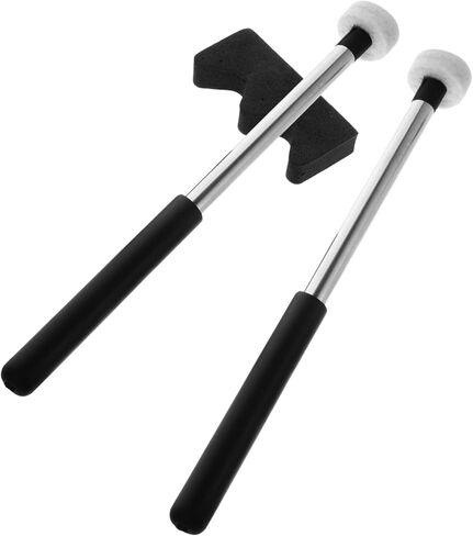 2pairs Tongue Drum Mallets with Bracket Felt Drumsticks for Percussion for Singing Bowl Meditation and Yoga Design for Adults in Saudi Arabia