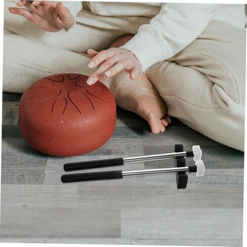 2pairs Tongue Drum Mallets with Bracket Felt Drumsticks for Percussion for Singing Bowl Meditation and Yoga Design for Adults in Saudi Arabia